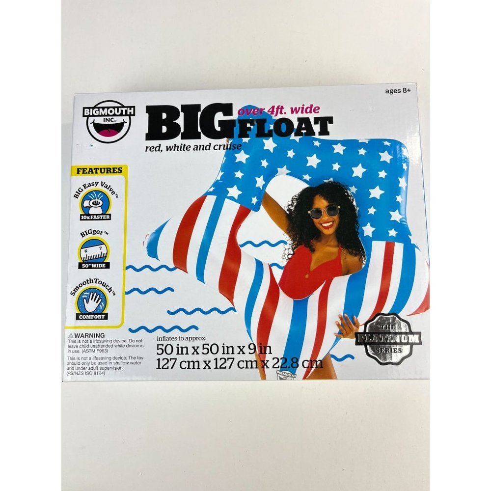 Big Float Star red white & Blue 50" x 50" x 9" Big Mouth Inc NIB